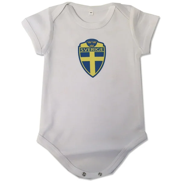 Body - Sverige baby body i vit
