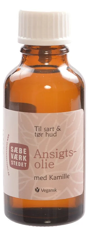 SÆBEVÆRKSTEDET Ansigtsolie med Kamille og Avocadoolie, øko 30 ml, Hudpleje, Ansigtspleje, Ansigtsolie