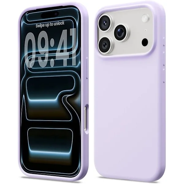 17 Pro Flytande Silikon Stötsäkert Fodral Kompatibelt med 17 Pro Mjukt Fodral, Heltäckande Skyddsfodral (Lila) lila iPhone 17 Pro lila iPhone 17 Pro
