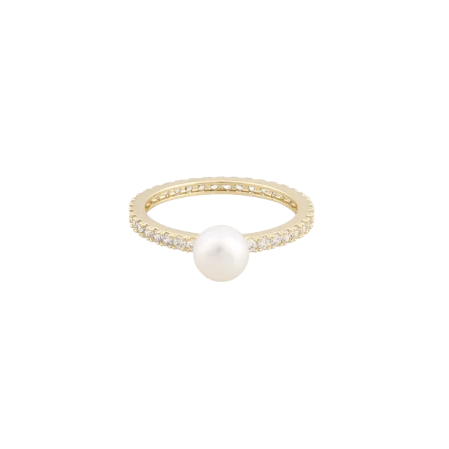 SNÖ of Sweden Rio Small Pearl Ring Ringar Dam Guld M