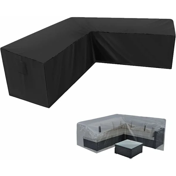 Hjørnesofa Deksel Hage Vanntett 210D Oxford Støvtett Hage Møbler Deksel L Form Hjørnesofa Deksel (215x215x87) KLB