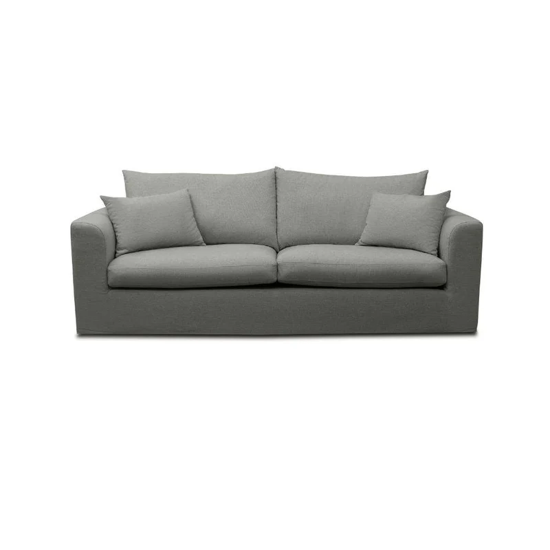 Shabby Chic 3 personers sofa - Inari Lysegrå - 224x94x80cm - Komfortabel og slidstærk 3 personers sofa i klassisk design til stuen