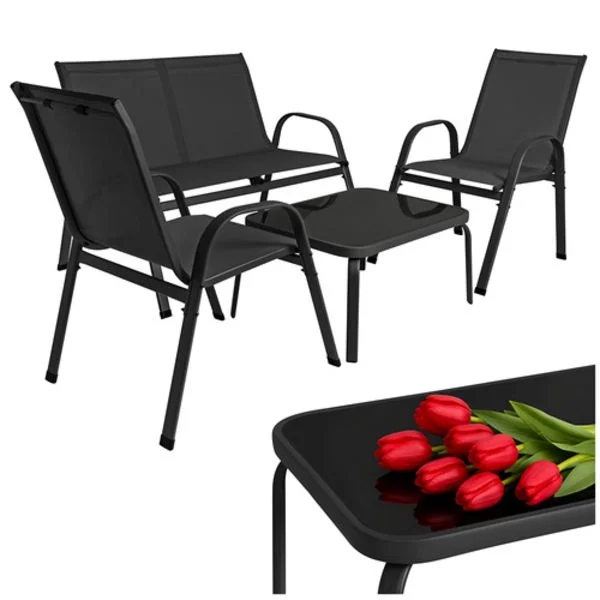 Balkongmöbler för balkong och uteplats - Soffa, bord och stolar - Utemöbler