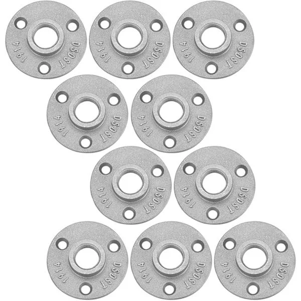 10 st gängad fläns, 1/2 tum, rörkopplingar väggfläns, aluminiumlegeringsfläns, för industrirör, möbler, bar, restaurang