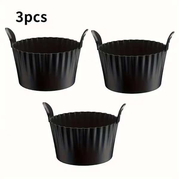 [Non-Stick Bakeformer] 3 stk Silikon Air Fryer Bakeformer - Non-Stick & Matkvalitet, Ideell for Egg, Cupcakes, Muffins