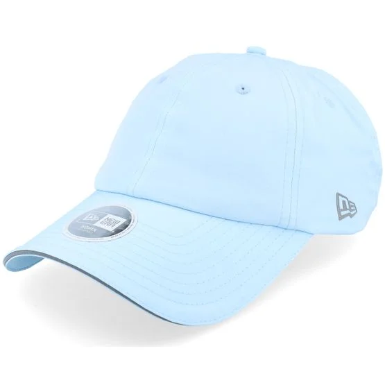 New Era - Blå unconstructed Caps - Womens Open Ponytail Back Soft Blue Dad Cap @ Hatstore