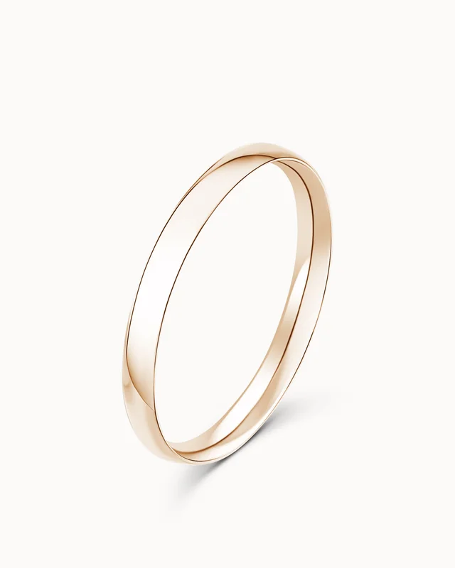 Slät Ring Dam Naom18K Roséguld 2mm - Förlovningsringar & Vigselringar hos Vanbruun