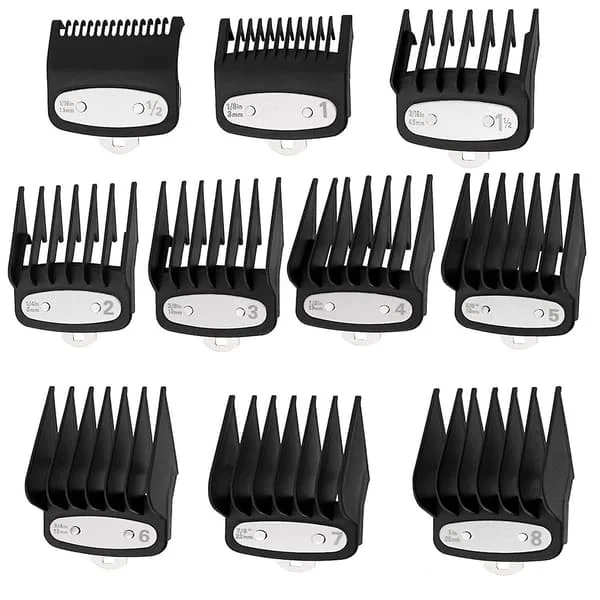 Clipper Guards Klippeskjær for Wahl Clipper med metallklips - fra 1/16 tomme til 1 tomme (1,5-25 mm) passer alle full størrelse Wahl Clippers 10-