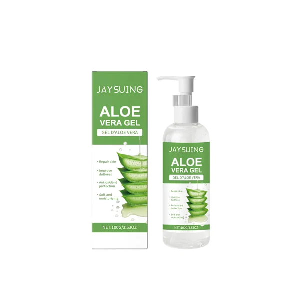 Aloe vera-gel vårdar och återfuktar huden skonsamt, lugnar solskadad hud och ger återfuktande aloe vera-gel.