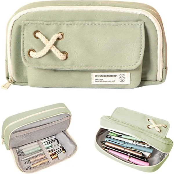 Special Pencil Case, 21 * 11.5 cm Large Capacity Pencil Case with 3 Zipper Compartments for Girls Boys Adults, Durable Aesthetic Pencil Pouch