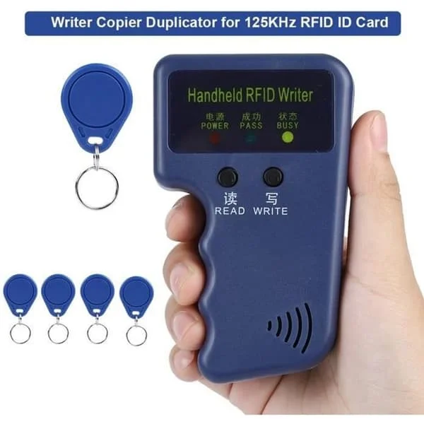 Bärbar handhållen skrivare kopiator duplicator för 125KHz RFID ID-kort med 5 taggar