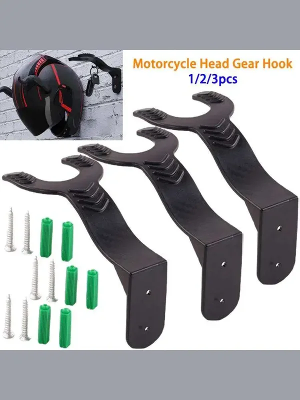AliExpress - Crochet de tête de moto, 1/2/3 pièces, support de casque de moto, crochet de casque, support mural pour chapeau de vélo de Football