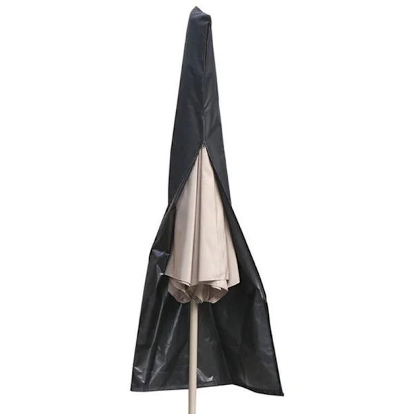 Utomhusparasoll Regnöverdrag, Regnkappa, Upprätt Parasoll, Bananparasoll, Romerskt Parasoll (Svart 25 x 55 x 230cm)