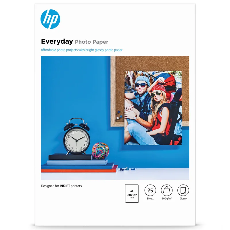 HP Everyday Glossy Fotopapper A4 25-pack 200g