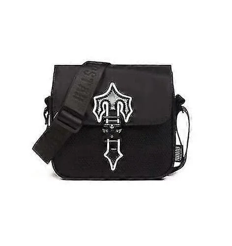 2023 Unisex Messenger Bag Mode Messenger Bag Oxford Cloth Hip Hop Bag-MXBCCJY svart reflekterande