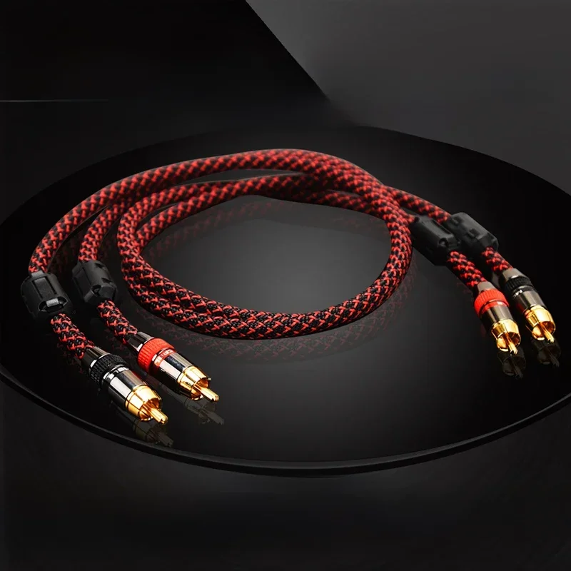 AliExpress - Hi-Fi Fijne RCA-kabel Hoge kwaliteit 4N OFC HIFI 2RCA-2RCA Male naar Male audiokabel Hoofd kern onafhankelijke afscherming Eén paar