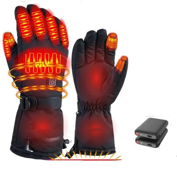 Uppladdningsbara Värmehandskar med 5V 5000mAh Batteri - Elektriska Värmehandskar för Vinteraktiviteter Utomhus