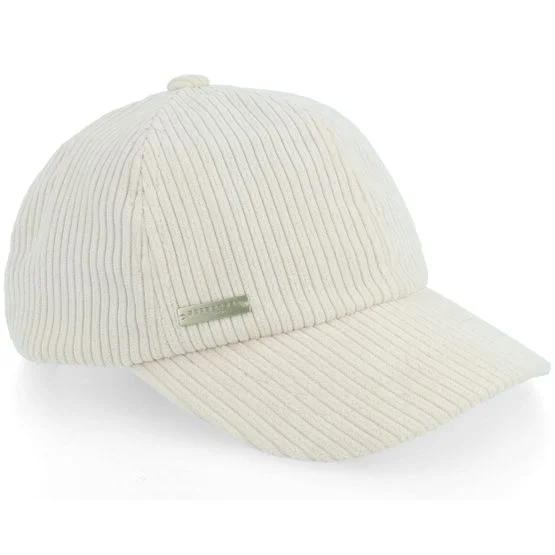 Seeberger - Bílá unconstructed Kšiltovka - Corduroy Baseball Cap Off-white Dad Cap @ Hatstore