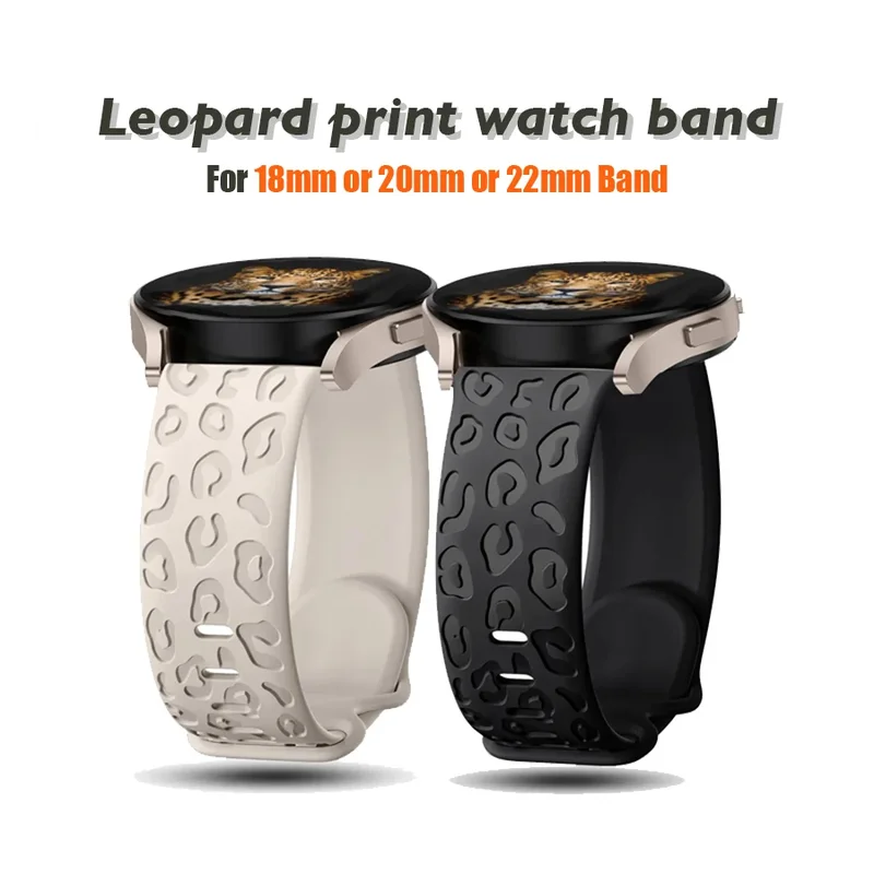 AliExpress - Bracelet léopard 18mm 20mm 22mm pour Garmin Venu 3S bande Venu 2S Correa Active 5 bandes Garmin Forerunner 265 bande 265S 255S 255