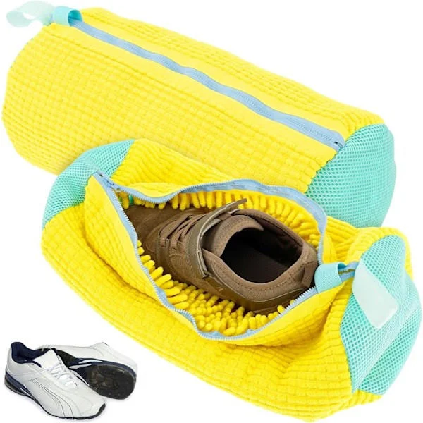 2 Shoe Laundry Bags with Zipper, Reusable and Portable Shoe Cleaning Bags [JUN]