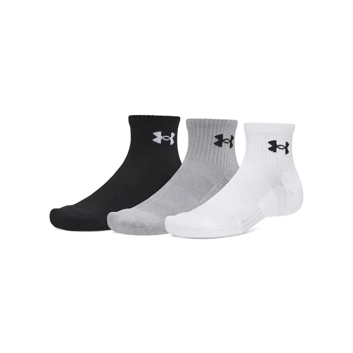 Under Armour Performance Quarter Sukat Valkoinen 3‐pakkaus
