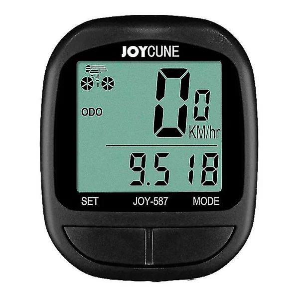 Cykeldator med solenergi Cykelhastighetsmätare och Cykeldator Trådlös Vattentät Cykeldator LCD-bakgrundsbelysning Automatisk väckning och 