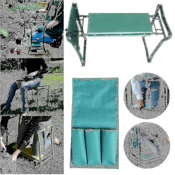 Bärbar S Vikbar Knäpall Utomhus Trädgård Picknick Grill Knäskydd Pall Mjuk Bänk