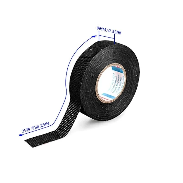 Lämmönkestävä teippi korkean lämpötilan liimateippi 25 mm leveys 10 m pituus musta