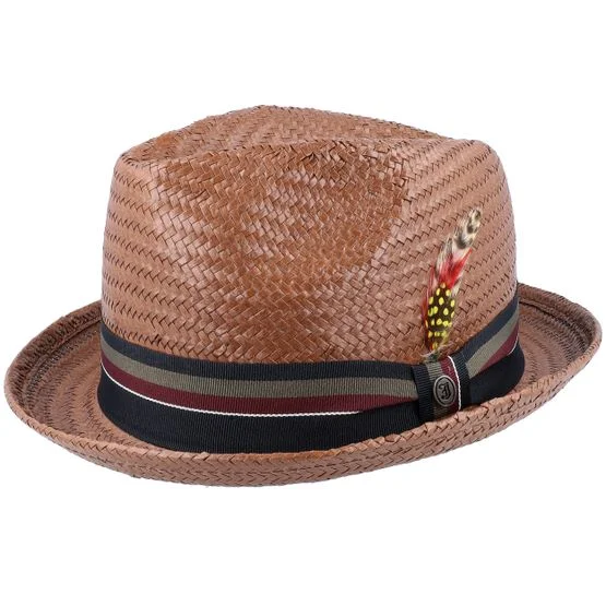 Jaxon & James - Hnědý trilby Klobouk - Tribeca Straw Hat Brown Trilby @ Hatstore