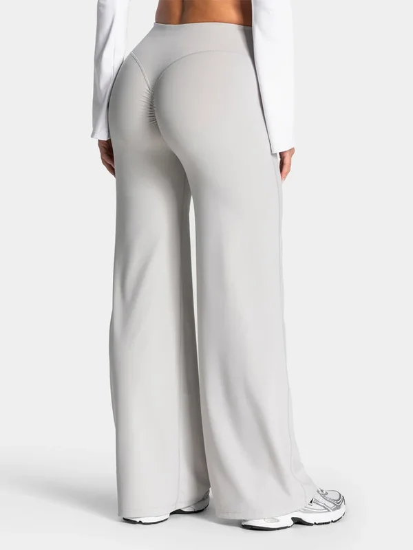 AliExpress - Charming Pro Scrunch Straight Leg Pants Butt Lifting Sculpting Wide Leg Leggings Gym Yoga Jogging Push Up Women Baggy Sweatpants