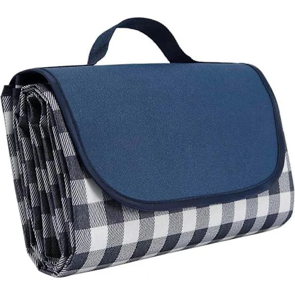 【YD】Vandtæt Tæppe Ekstra Stort 200x195cm, Store Campingtæpper med Bærehåndtag, Sandtæt Picnictæppe, Udendørstæppe til Familieaktiviteter Udendørs