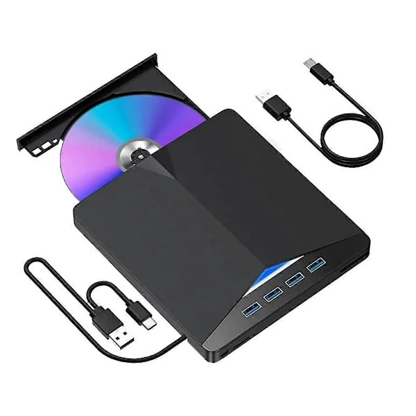 USB 3.0 Type-c Ekstern DVD RW CD Drive Brenner Leser Spiller