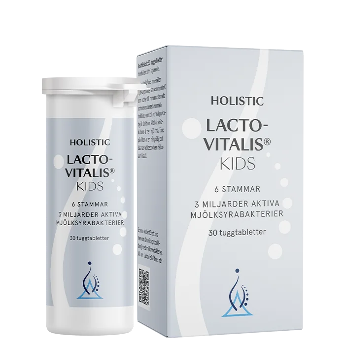 Præbiotika & Probiotika Holistic LactoVitalis Kids, 30 tyggetabletter - Bodyman.dk