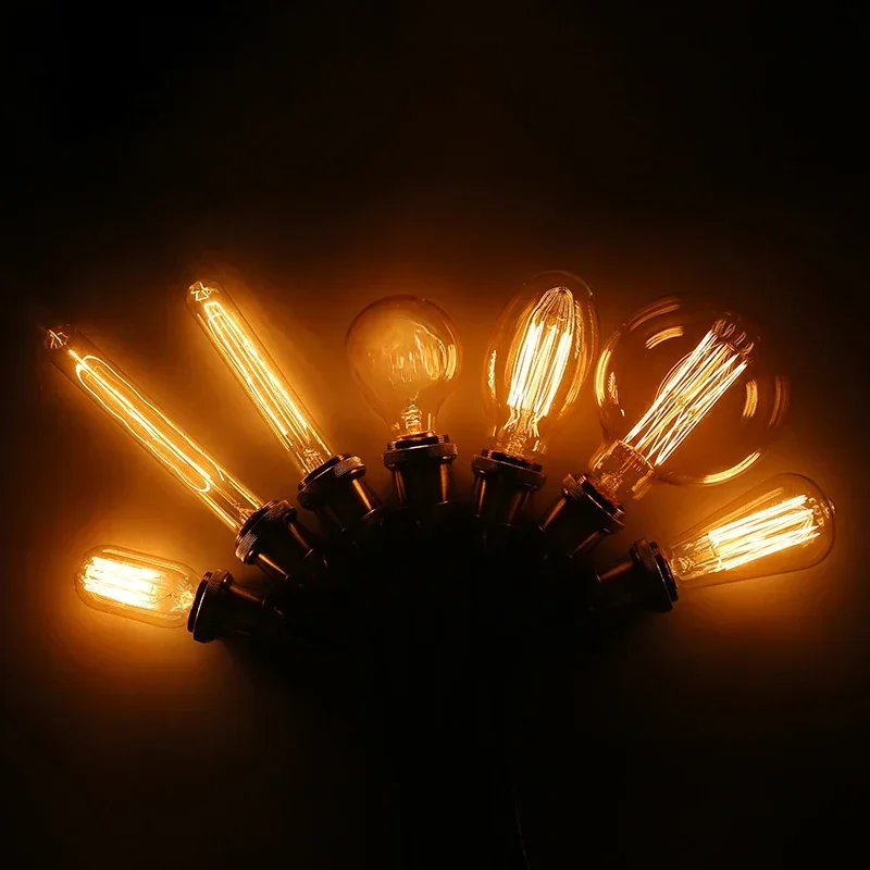 AliExpress - Ampoule rétro Edison E27 220V 110V 40W ST64 G80 G95 T10 T45 Ampoule à intensité variable Ampoule Vintage Filament lampe à incandescence 
