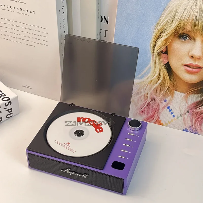 AliExpress - Tragbarer CD-Player, kabellose Bluetooth-Lautsprecher, FM-Radio, Musik-Album-Player, Heim-CD-Gerät mit Bildschirm, wiederaufladbar