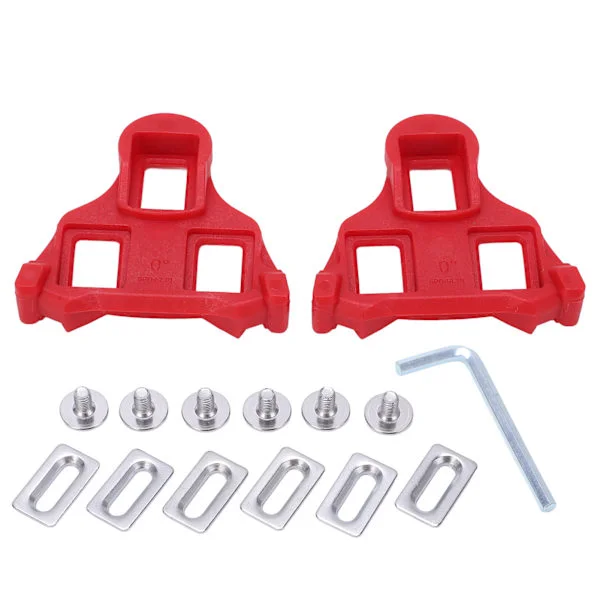 Mountainbike Pedalklosser Anti-skli Sykkelpedaler Plate Clip Sykling Rød 1 Par