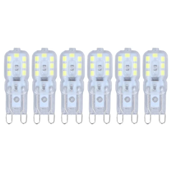 G9 Dimbar LED-pære 3W 14 LED Energibesparende Øyebeskyttelse Varmt Lys 110V 6 stk for Lysekrone Bordlampe
