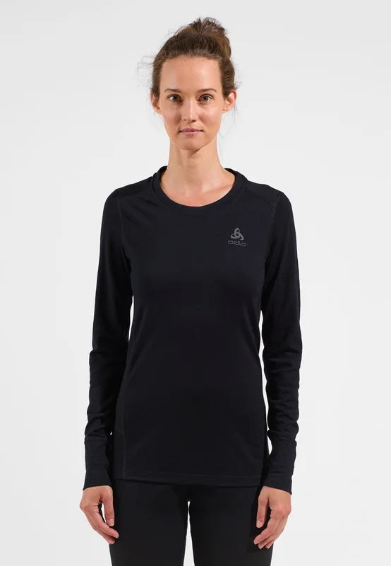Odlo Natural Merino 200 ullundertøy sett for dame, S, svart