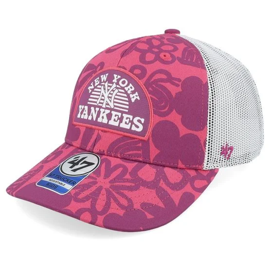 47 Brand - MLB Pink trucker Kasket - Kids New York Yankees MLB 47 Berry Trucker @ Hatstore