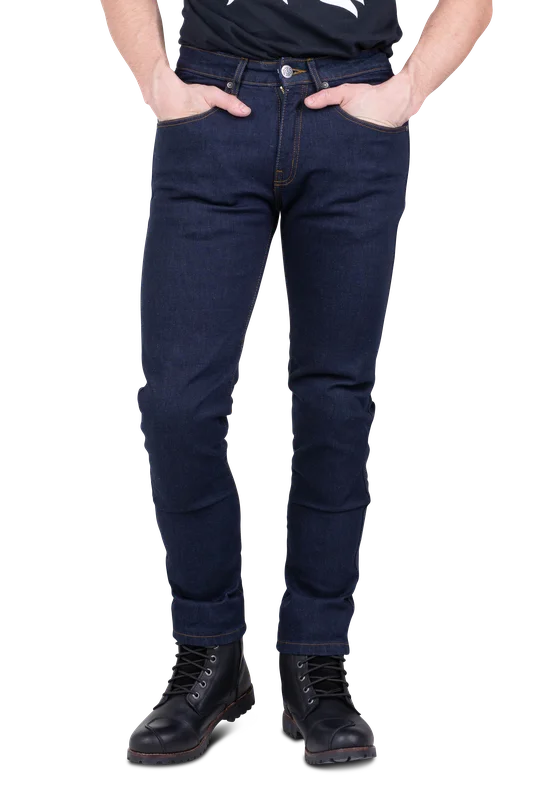 Jeans Moto Ride&Sons Cordura Taglio Dritto/Regular Denim scuro W32 x L34
