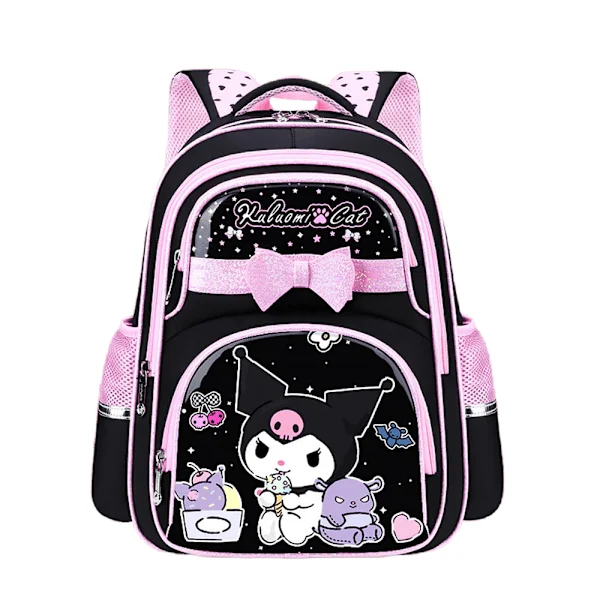 Sanrio Tecknad Tryckt Ryggsäck Casual Ryggsäck Affisch Lätt Stor Kapacitet Rese Laptop Ryggsäck Kuromi-FF- Kuromi S