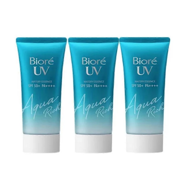 【BQ】Biore UV Aqua Rich Daily Hydrating Facial Moisturizer with SPF 50 Sunscreen & Primer for Makeup with Hyaluronic Acid, PA++++ 50ml