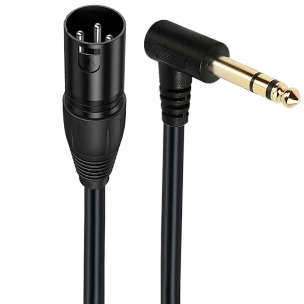 1/4 TS/TRS Hann til XLR Adapterkabel, XLR til 1/4 Stereo Balansert Lydkoblingskabel for Mikrofon PC Høyttaler