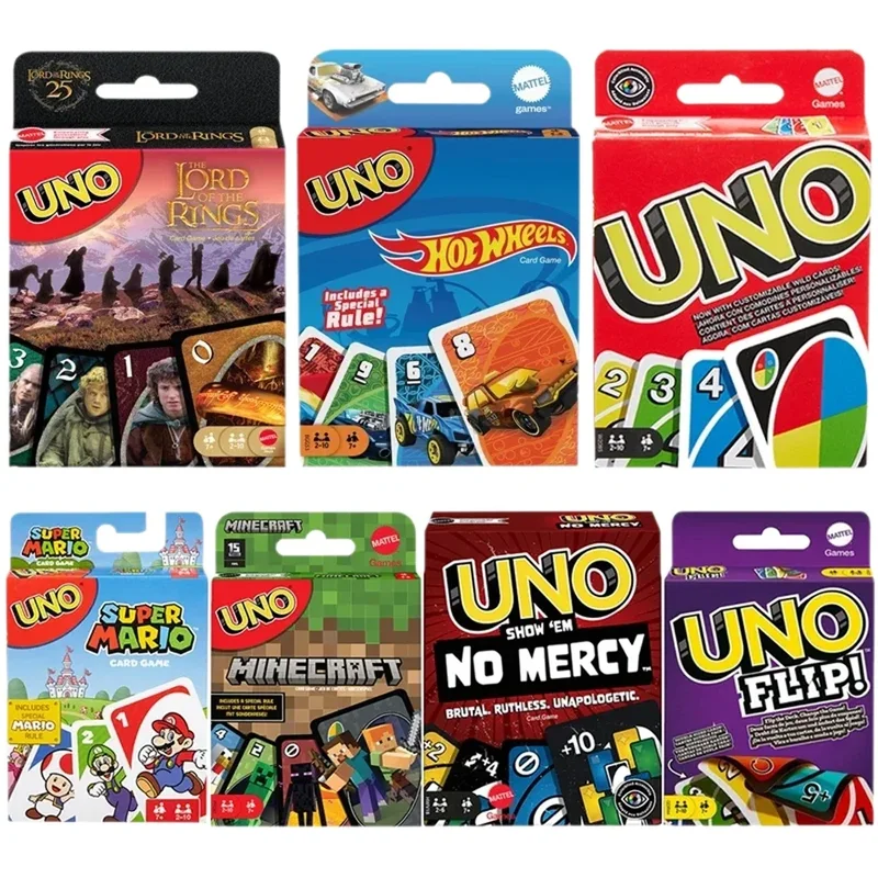 AliExpress - Jeux de cartes UNO Filp, Super Mario, Minecraft, Lord of The Ring, Hot Wheels, No Mercy, jeux de société pour enfants, jouets pour 