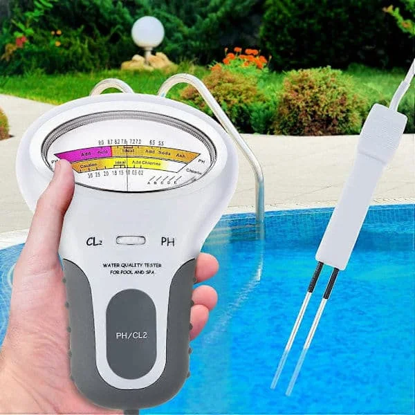 Poolklor- och PH-testare 2 i 1, CL2-nivåmätare Vattenkvalitetstestkit för poolspa