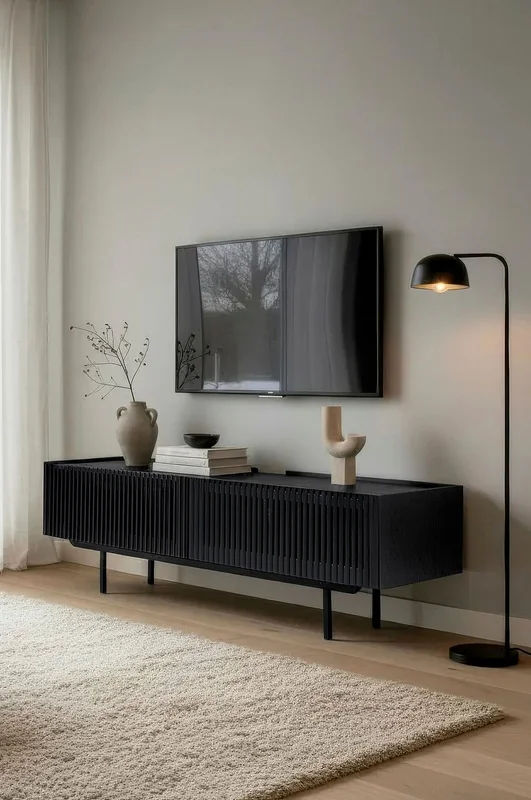 Homeroom Collection - Tilde liten TV-bänk 145 cm - Svart - TV-bänkar & mediabänkar - Från Homeroom
