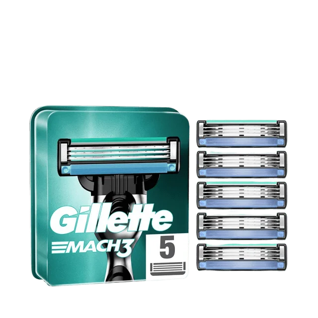 Gillette Mach3 Rakblad, 5st Rakning Herr 5P
