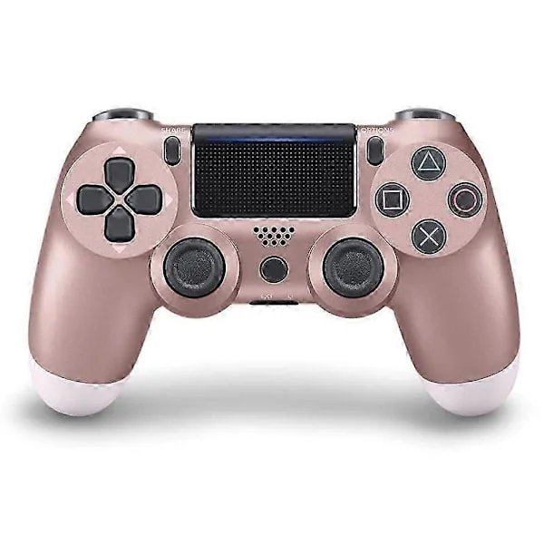 Trådløs PS4-kontroller Bluetooth-gamepad med vibrasjon, ergonomisk design for PS4-konsoll - Lys rød flerfarget rose rosa