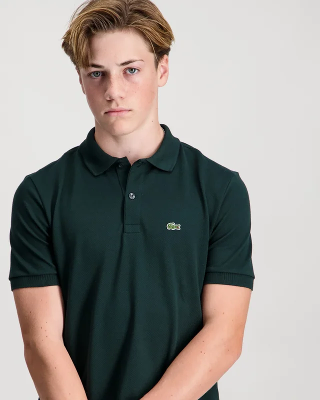 Lacoste LCB SS PIQUE POLO Zielony Koszulki polo Chłopiec - Kids Brand Store