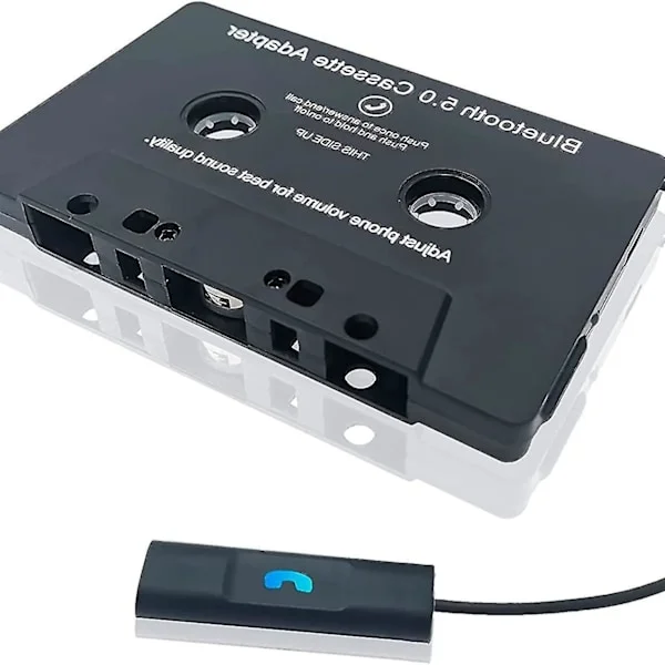 Universal kassett Bluetooth 5.0 ljudbilband Aux Stereoadapter med mikrofon för telefon Mp3 Aux-kabel